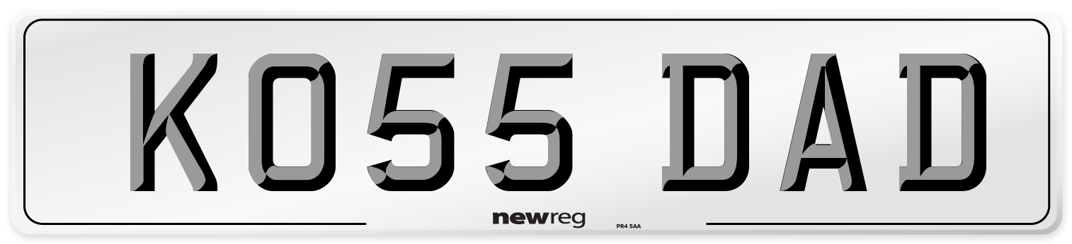 KO55 DAD Number Plate from New Reg